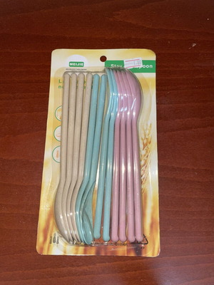 Meljie multicolored reusable spoon set