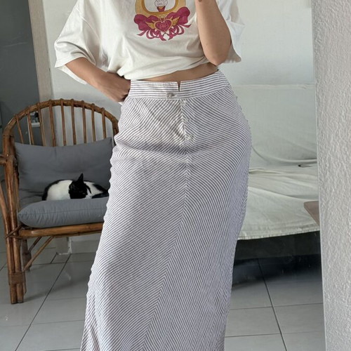 Armani Jeans skirt, size M, white and purple