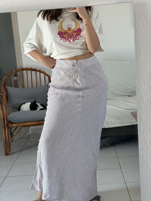 Armani Jeans skirt, size M, white and purple