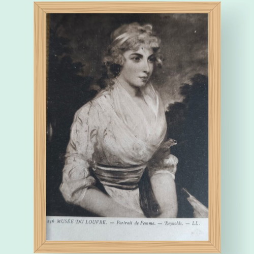 Museum vintage postcard Musée du Louvre Portrait de Femme like new