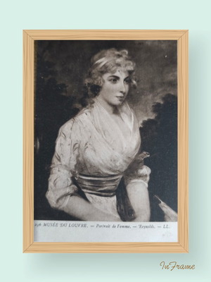Museum vintage postcard Musée du Louvre Portrait de Femme like new