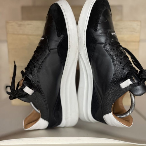 Perlamoda sneakers men's leather size 44 like new black white