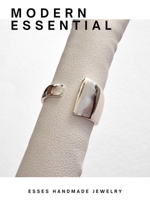 Δακτυλίδι Modern Essential επιπλατινωμένο ασήμι 925 καινούργιο