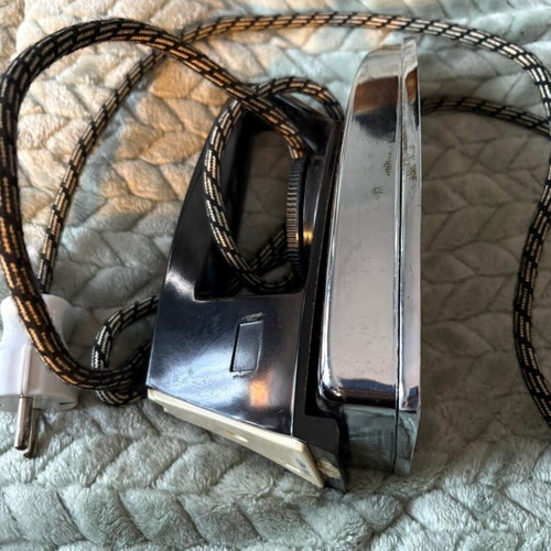 Electric iron used, functional retro