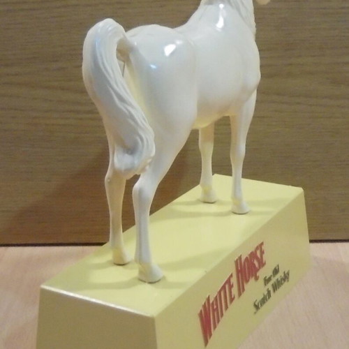 White Horse Scotch Whisky old promotional plastic statue used