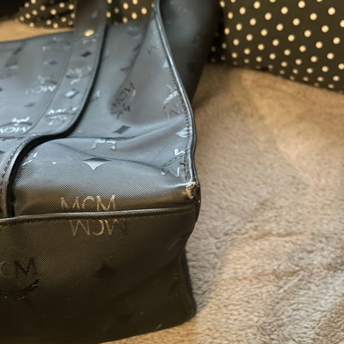 MCM shoulder bag used, black, 40x23