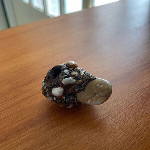Conglomerate rock new with natural cavity