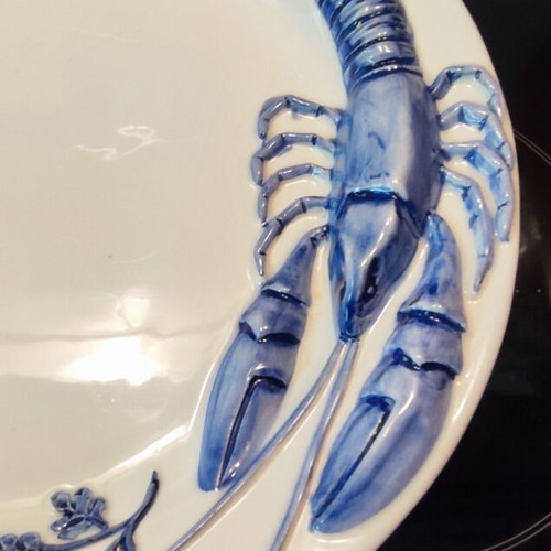 3EFFE Italian ceramic serving platter with sea motifs, like new