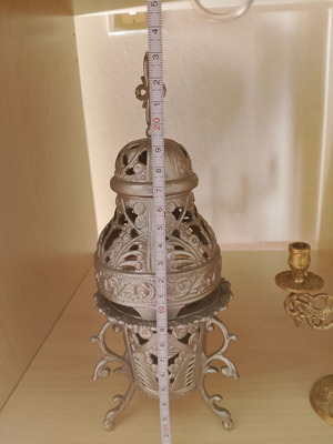 Ecclesiastical lamp used, nickel-plated