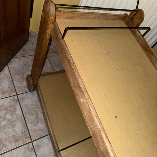 Wooden serving trolley like new, vintage design