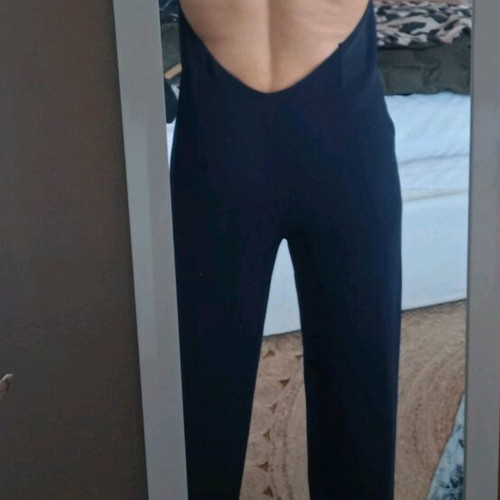 Zara backless jumpsuit dark blue like new
