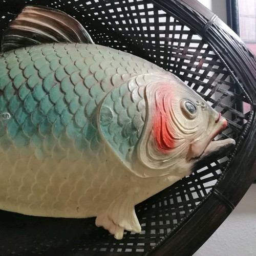 Wall fish used with handmade basket decorative