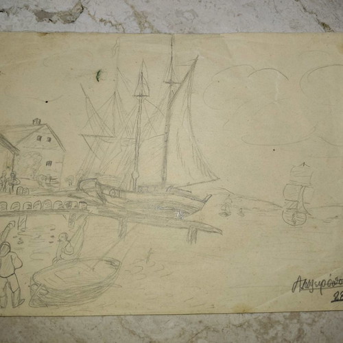 A. Zafeiropoulos drawings used with landscapes 1945