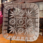 Crystal serving platter like new, 22cm
