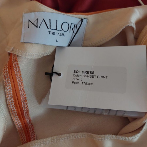 Mallory The Label μακρύ ομπρέ φόρεμα καινούργιο, μέγεθος L 40 12, πολύχρωμο