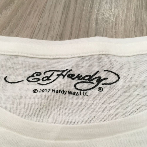 Ed Hardy t-shirt Women Geisha M white new