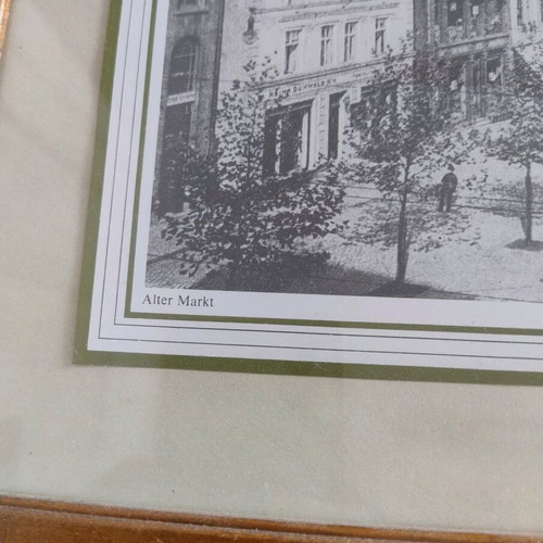Framed print of central Bochum street 1905 used