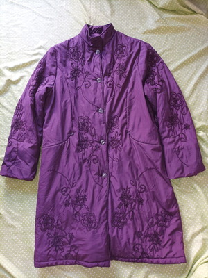 Vintage oversized coat used with flower details