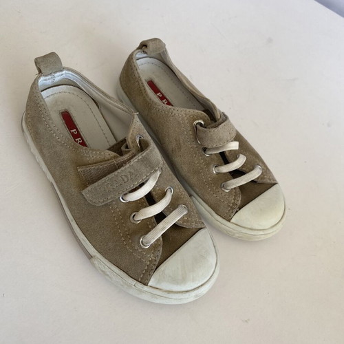 Prada children's suede sneakers used, size 26, beige
