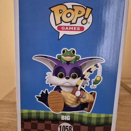 Funko Pop Games 1058 Sonic Big the Cat with Froggy new 6-inch figure