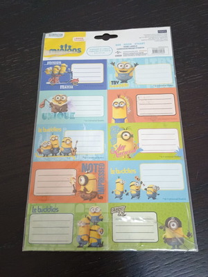 Αυτοκόλλητα 20 ετικέτες σχολείου Minions καινούργια
