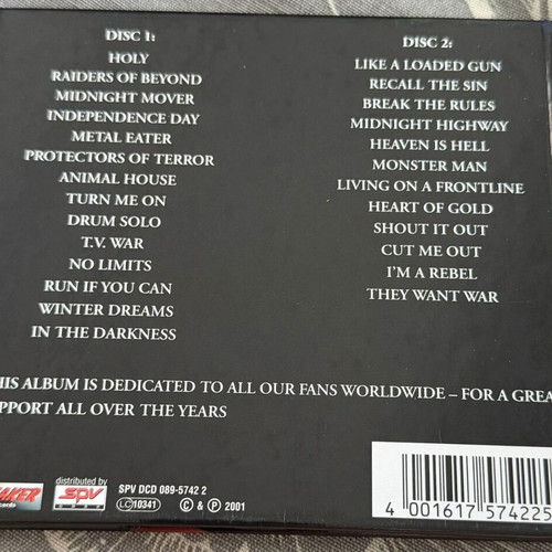 Udo Live From Russia 2Cd Digibook used, metal