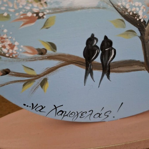Handmade wooden swallow decoration like new