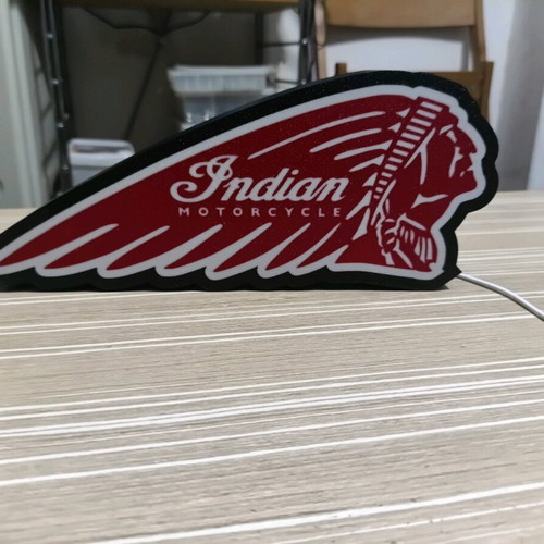 Indian Motorcycles light sign new, retro style