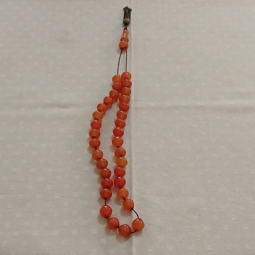 Handmade komboloi like new, compressed amber or mastic