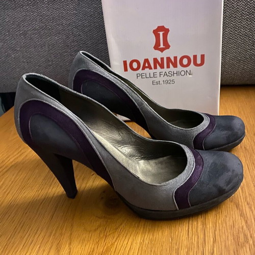 Ioannou leather tri-color pumps used, size 40