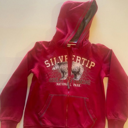 Red hoodie jacket size 8-10, 146-152 cm