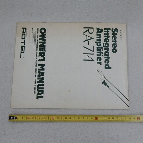 Rotel Stereo Integrated Amplifier RA-714 manual