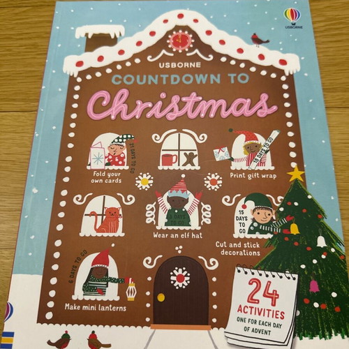 Usborne Countdown to Christmas activity book new, English