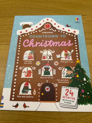 Usborne Countdown to Christmas activity book new, English