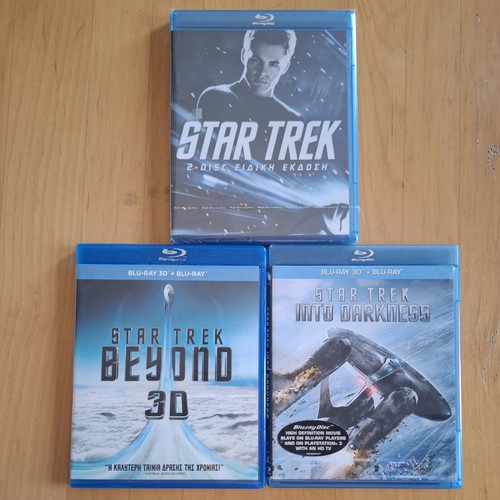 Star Trek The Kelvin Timeline Trilogy Blu-ray set like new with Greek subtitles