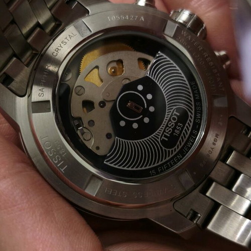 Tissot PRC200 Automatic Chronograph σαν καινούργιο ανδρικό ρολόι μαύρο ασημί
