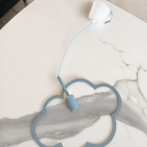 Children's ceiling light cloud shape blue, like new