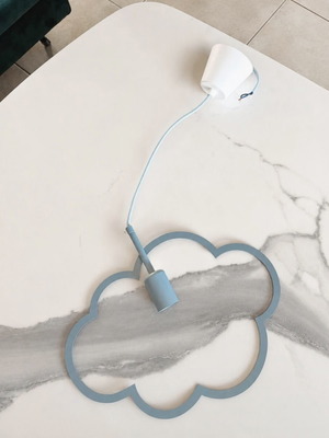Children's ceiling light cloud shape blue, like new