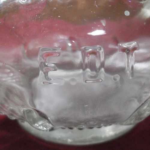 Vintage glass carafe from EOT Wine Festival like new