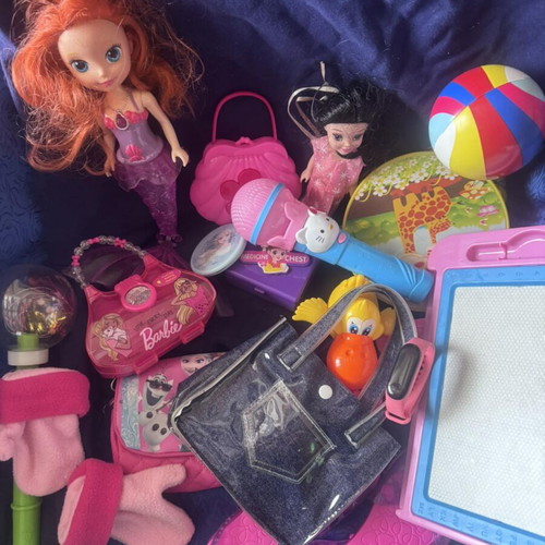 Various toys used, assorted dolls and accessories