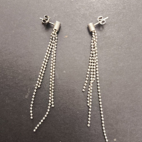 Silver handmade earrings like new