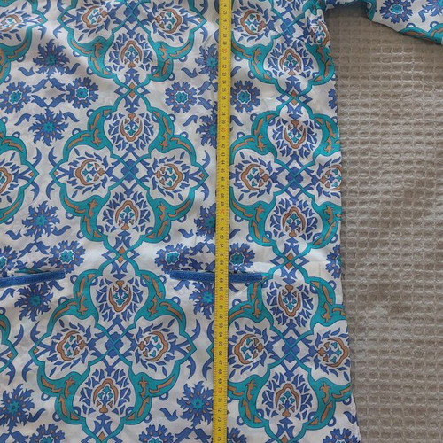 Blink Beach Caftan silk size S/M like new, blue and white