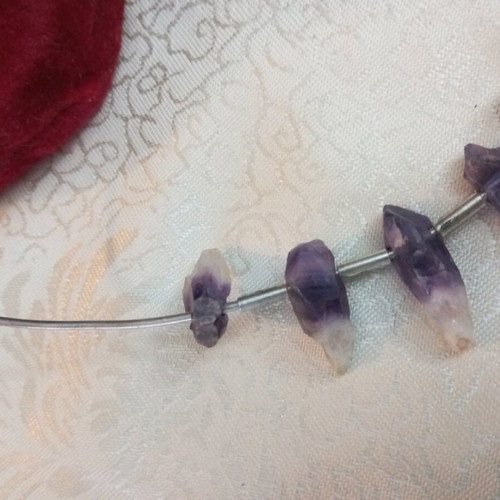 Lalaunis A21 925 necklace choker used with raw amethysts vintage