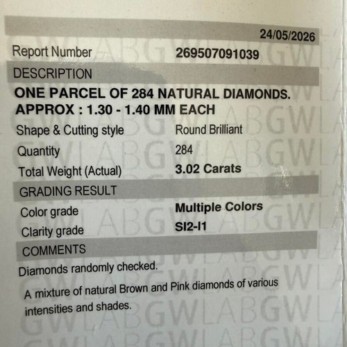 Pink diamonds 3.02 carats