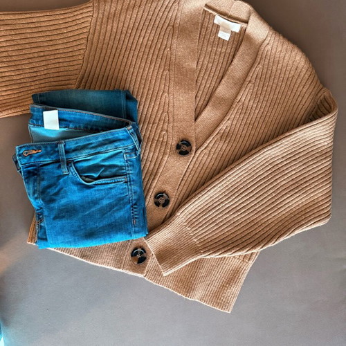 H&M women's set like new, size S, beige and blue