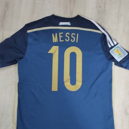 Argentina National Team 2014 World Cup Away Jersey Messi 10