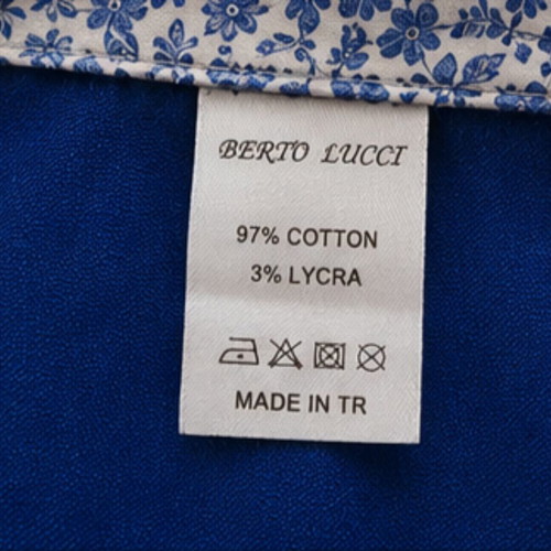 Berto Lucci Milano Slim Fit Shirt Blue M like new