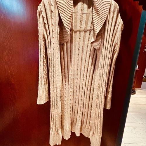 Atos Lombardini Gold Long Cardigan Like New, Size L