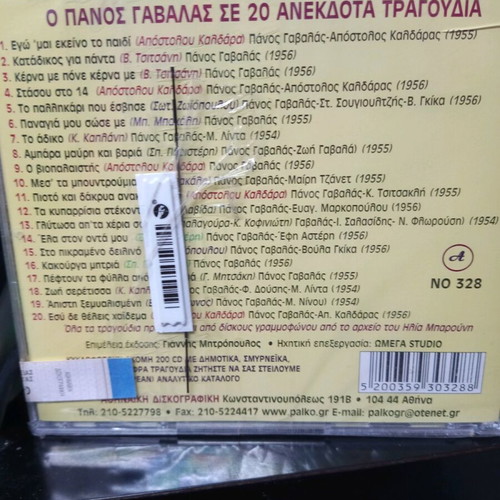 Панос Гавалас 20 неиздадени песни запечатани