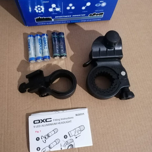 Oxford Ultratorch 9 Led Bicycle Light Set new with batteries